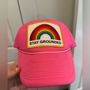 Aviator nation pink trucker hat